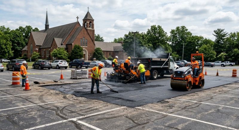 Church Parking Lot Repair in Conway, AR