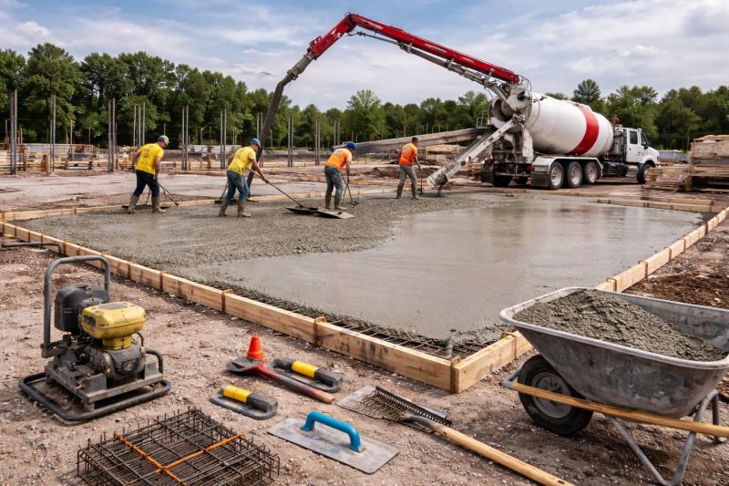Commercial Slab Installation in Franklin, TN